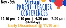 Virtual Parent-Teacher Conferences - (Half-day)